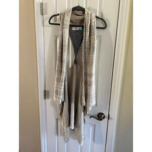 Anthropologie Sparrow Open Front Cardigan Shrug Medium Large Twist Back